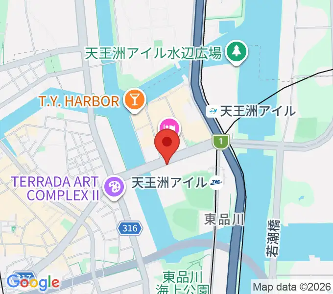 寺田倉庫G3-6Fの地図