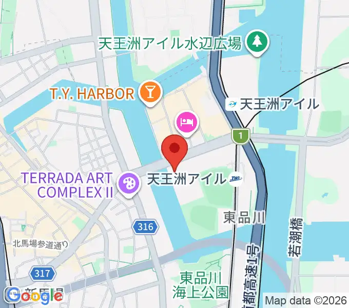 寺田倉庫G1-5Fの地図