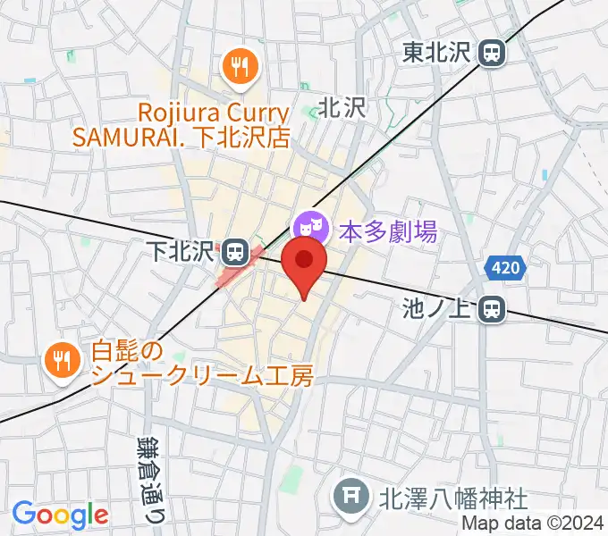 セカンドストリート楽器館下北沢店の地図