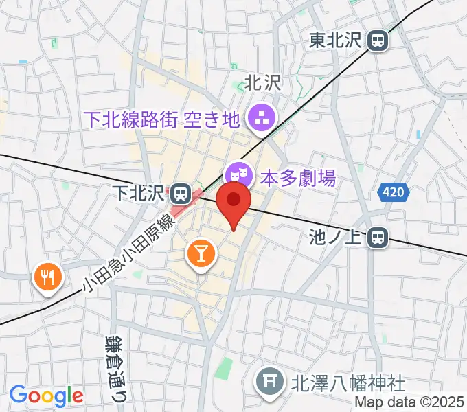 セカンドストリート楽器館下北沢店の地図