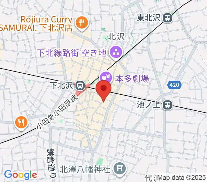 セカンドストリート楽器館下北沢店の地図