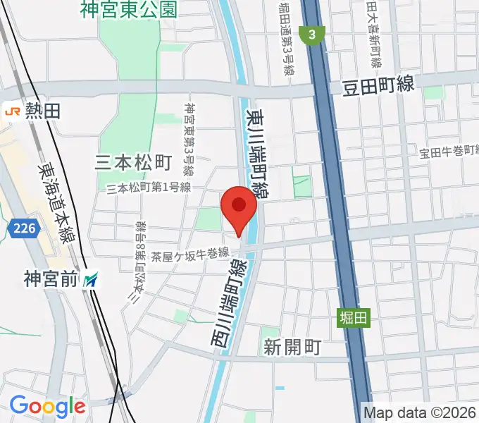 神宮前レコーディングスタジオの地図