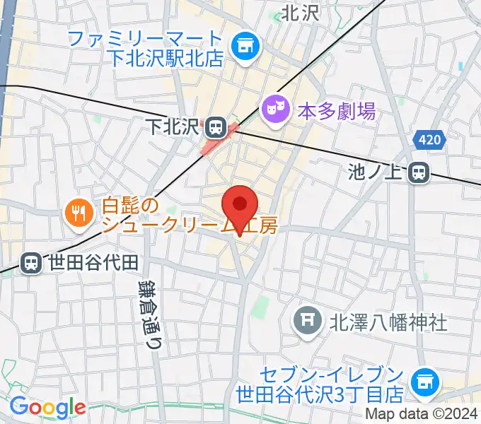 下北沢トリウッドの地図