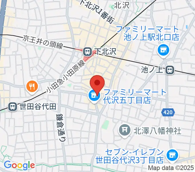 下北沢トリウッドの地図