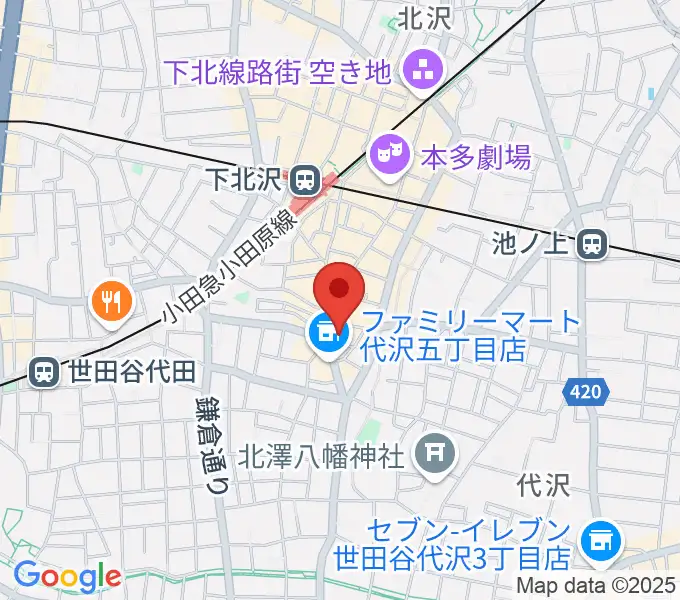 下北沢トリウッドの地図
