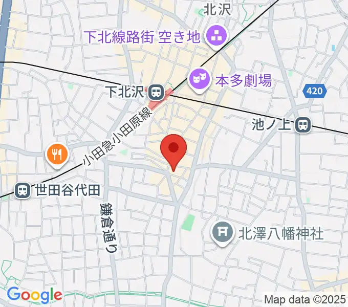 下北沢トリウッドの地図
