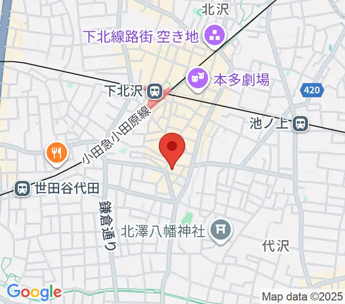 下北沢トリウッドの地図