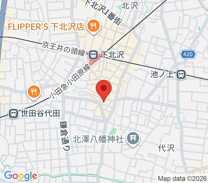 下北沢トリウッドの地図