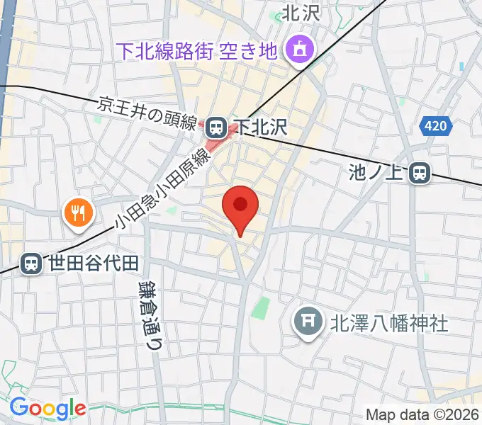 下北沢トリウッドの地図