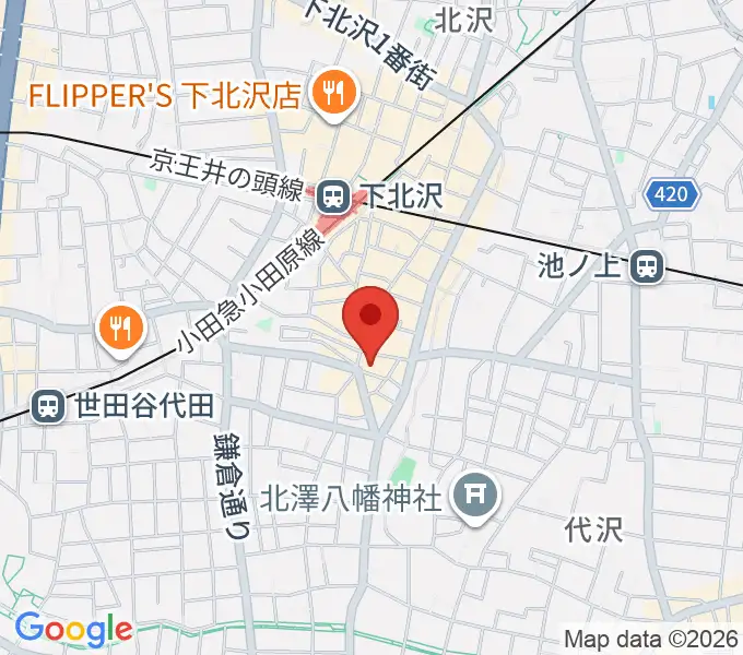 下北沢トリウッドの地図