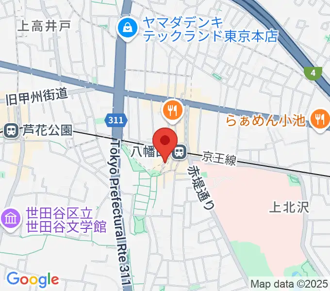 弦楽器ショップworldの地図
