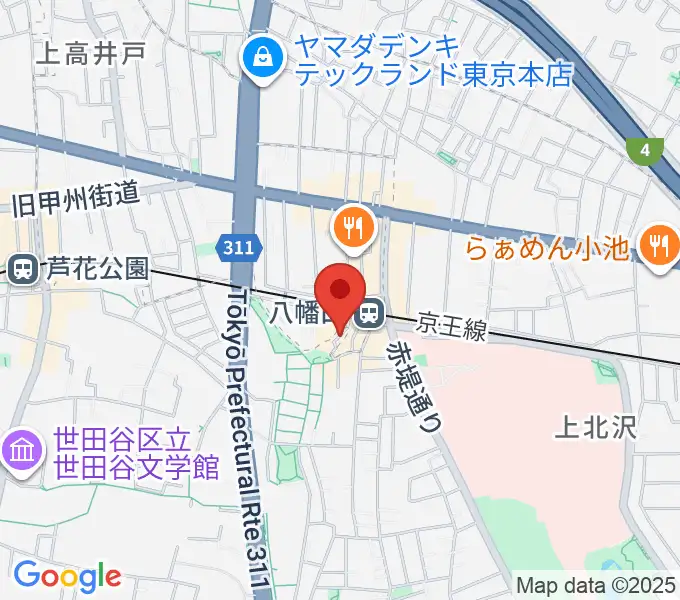 弦楽器ショップworldの地図