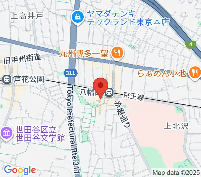 弦楽器ショップworldの地図