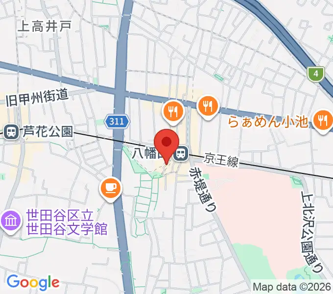 弦楽器ショップworldの地図