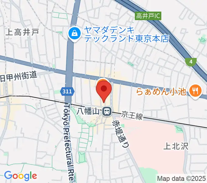 八幡山ワーサルシアターの地図