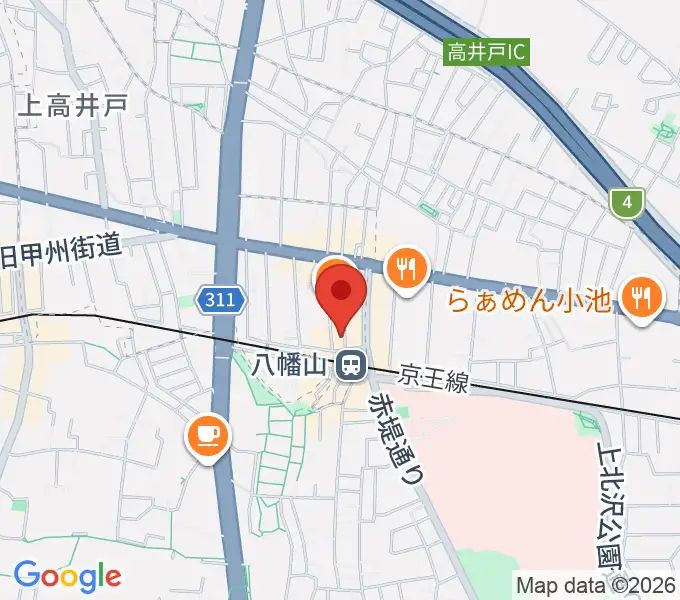 八幡山ワーサルシアターの地図