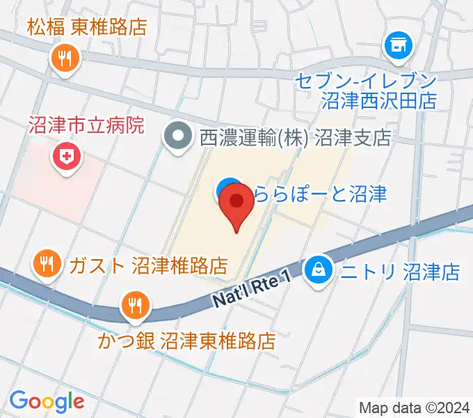 シネマサンシャインららぽーと沼津の地図