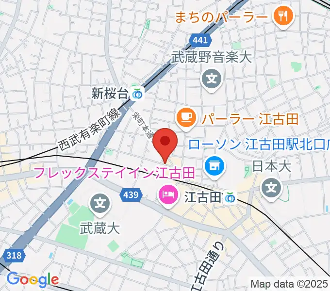江古田管楽器修理工房の地図
