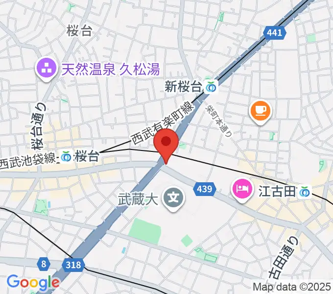 音楽教室ふわり 桜台校の地図