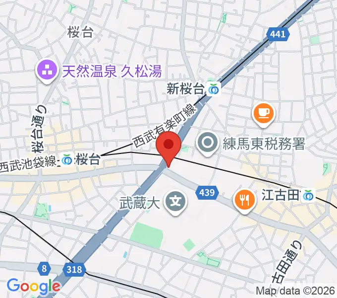 音楽教室ふわり 桜台校の地図