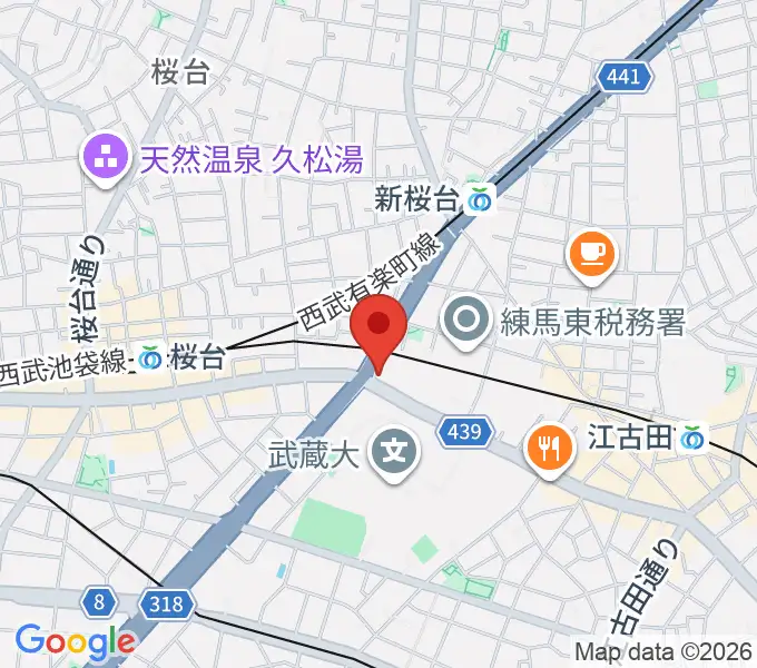 音楽教室ふわり 桜台校の地図