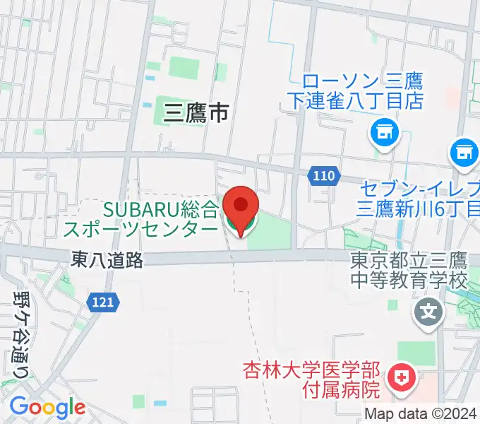 SUBARU総合スポーツセンターの地図