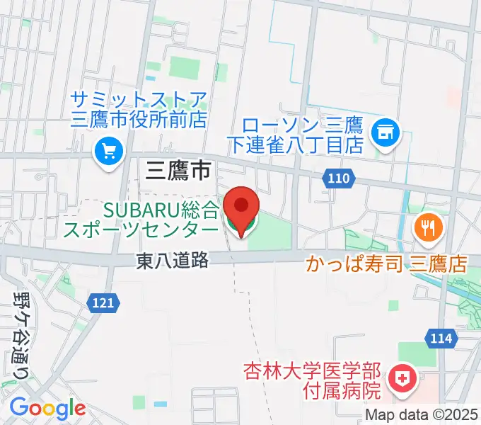 SUBARU総合スポーツセンターの地図