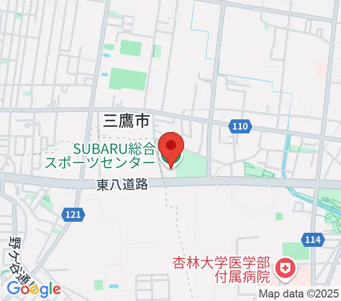 SUBARU総合スポーツセンターの地図