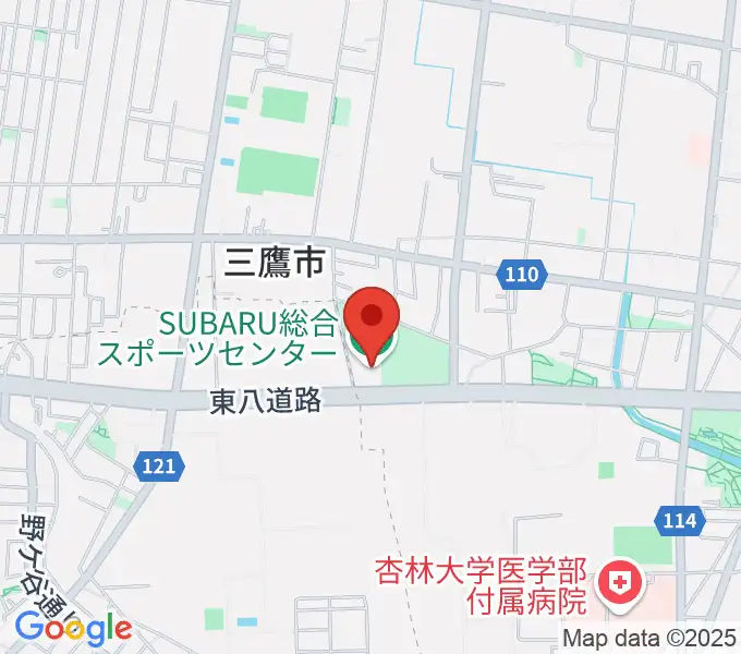 SUBARU総合スポーツセンターの地図