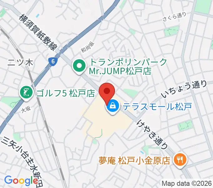 ユナイテッド・シネマ テラスモール松戸の地図
