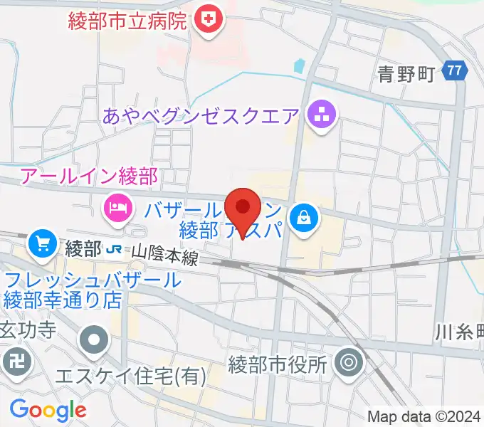 あやべ・日東精工アリーナの地図