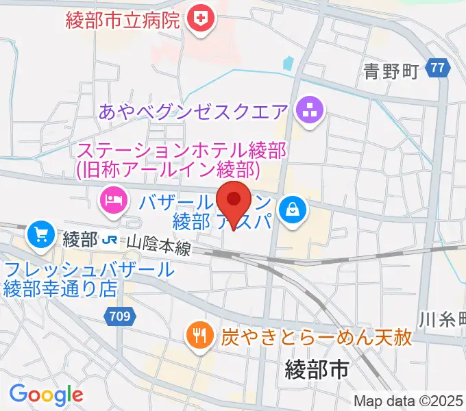 あやべ・日東精工アリーナの地図