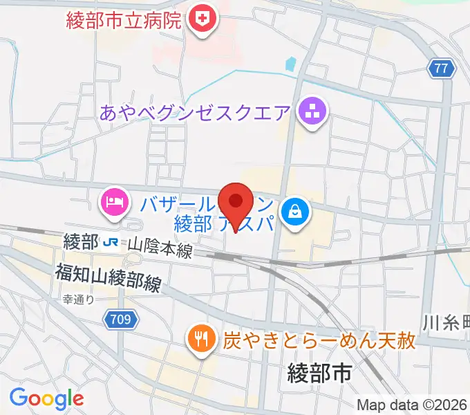 あやべ・日東精工アリーナの地図