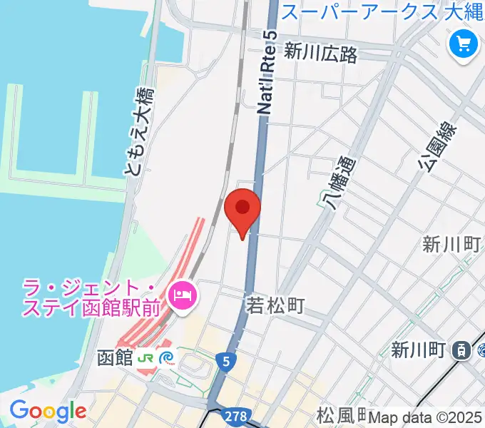 函館ARARAの地図