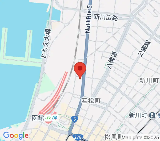 函館ARARAの地図