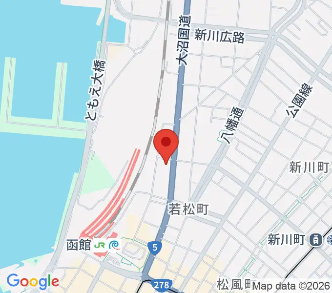函館ARARAの地図