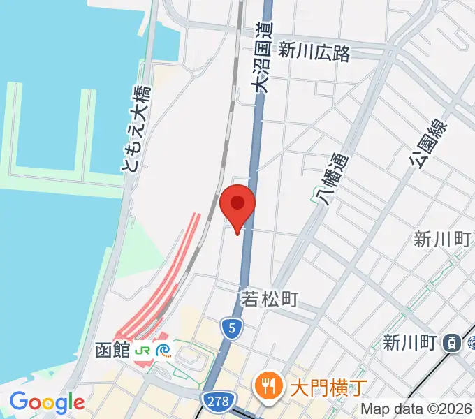 函館ARARAの地図