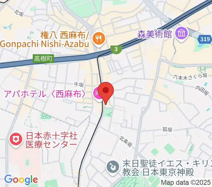 ユニプライベートスタジオの地図