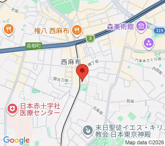 ユニプライベートスタジオの地図