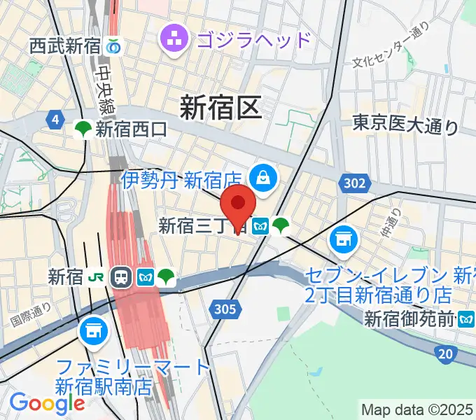 du cafe新宿の地図