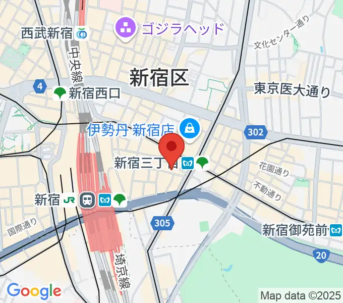 du cafe新宿の地図