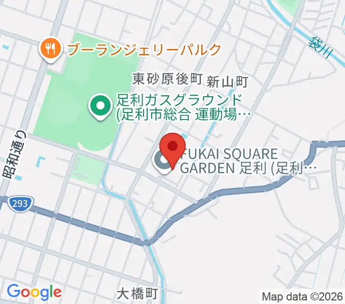 FUKAI SQUARE GARDEN 足利の地図