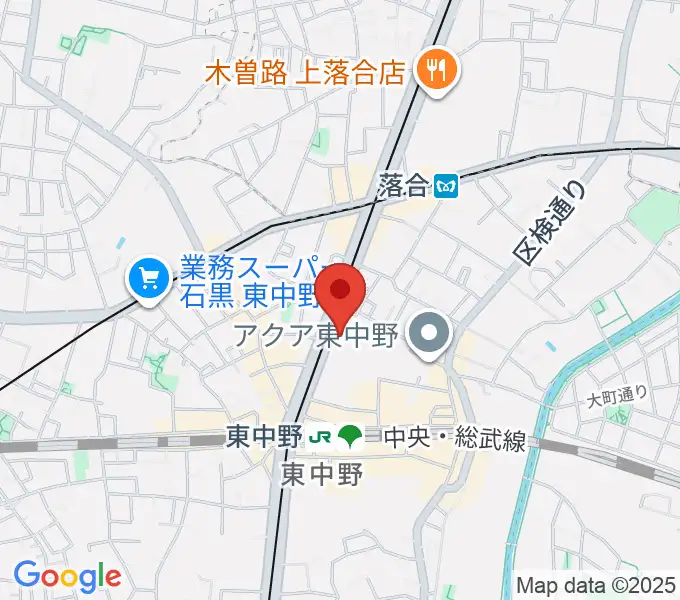 東中野ドラムの地図