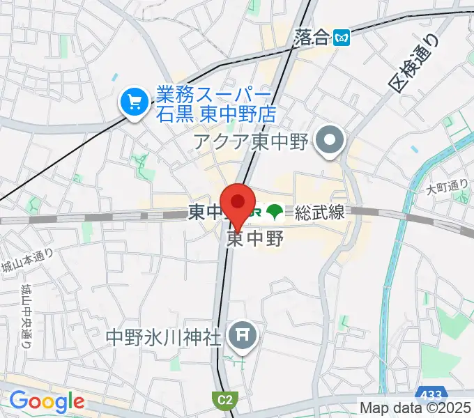 カワイ音楽教室 東中野の地図