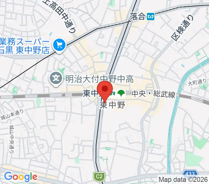 カワイ音楽教室 東中野の地図