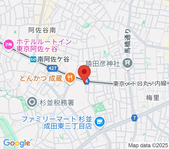 南阿佐ヶ谷ひつじ座の地図