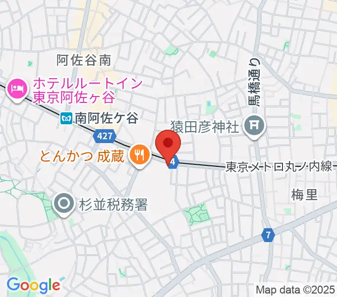 南阿佐ヶ谷ひつじ座の地図