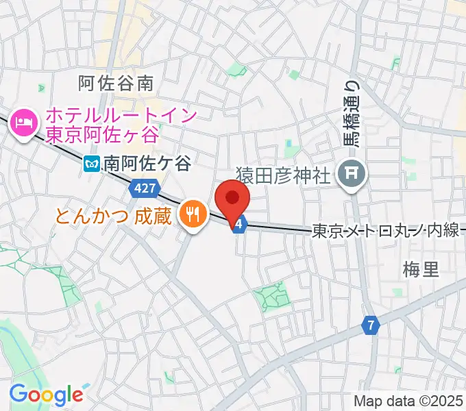 南阿佐ヶ谷ひつじ座の地図