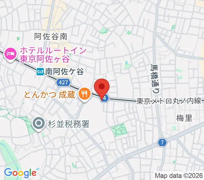 南阿佐ヶ谷ひつじ座の地図