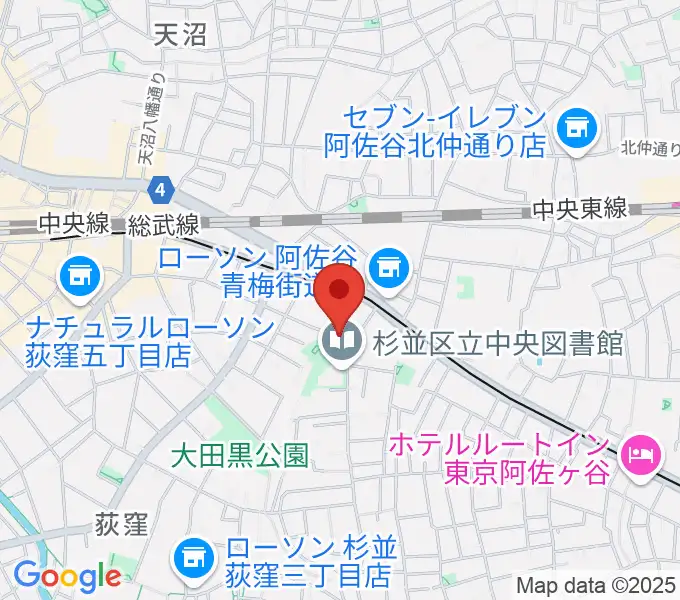 荻窪体育館の地図